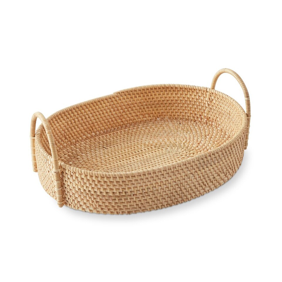 Light Woven Oval Tray Williams Sonoma Australia